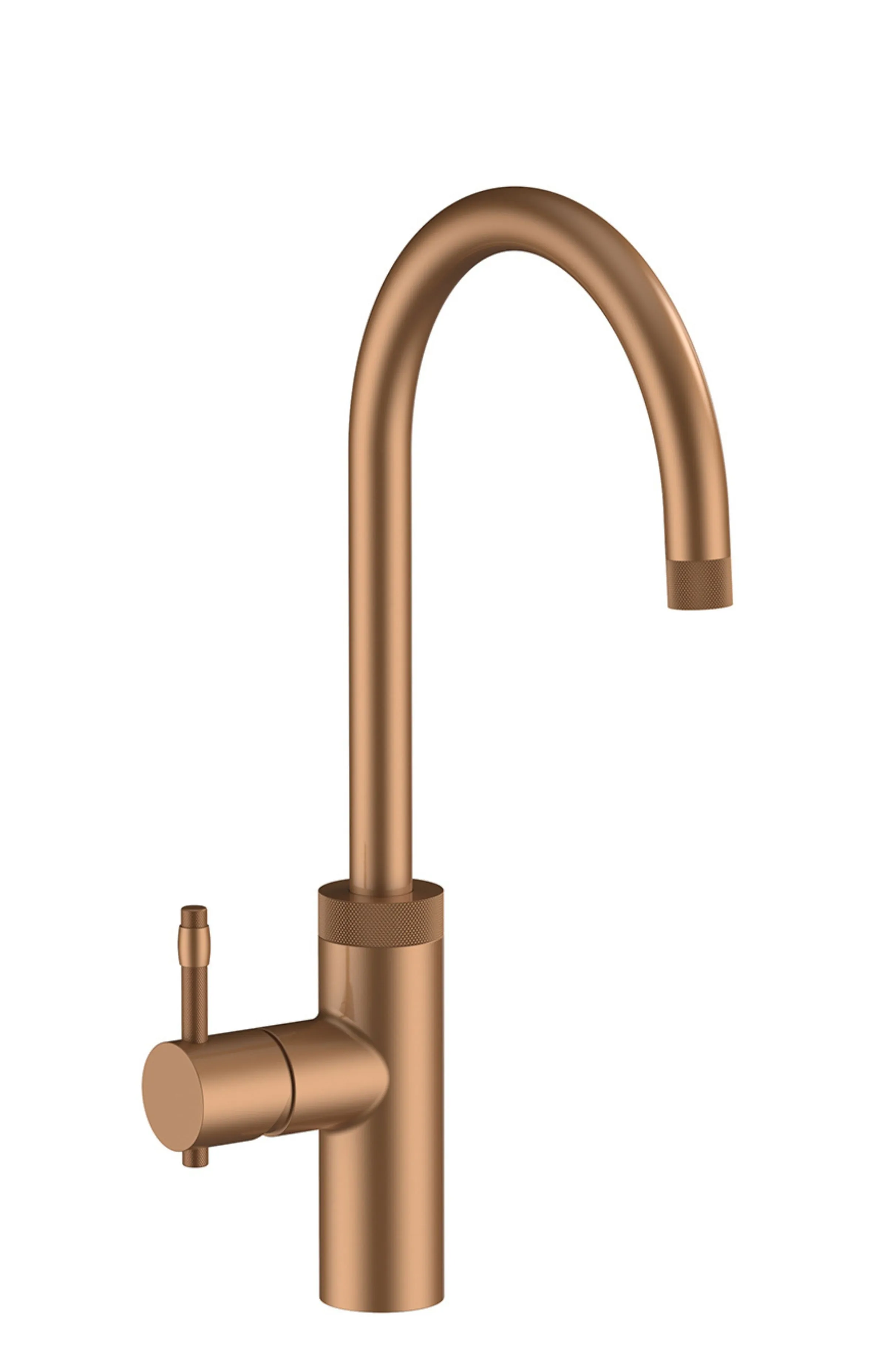 designer knurled rose gold tap